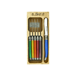 Andre Verdier Laguiole Debutant Spreaders Set 6-Piece Coloured