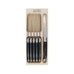 Andre Verdier Laguiole Debutant Steak Knife Set of 6 Black