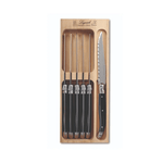 Andre Verdier Laguiole Debutant Steak Knife Set of 6 Black