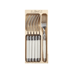 Andre Verdier Laguiole Debutant Table Fork Set of 6 White