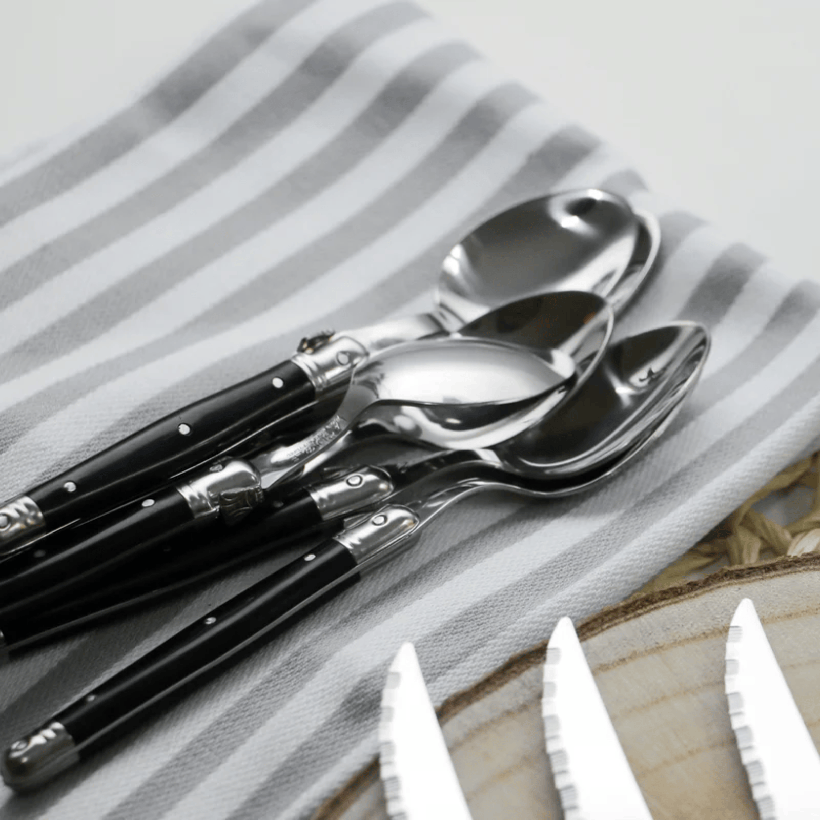 Andre Verdier Laguiole Debutant Teaspoon Set of 6 Black