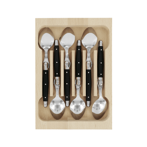 Andre Verdier Laguiole Debutant Teaspoon Set of 6 Black