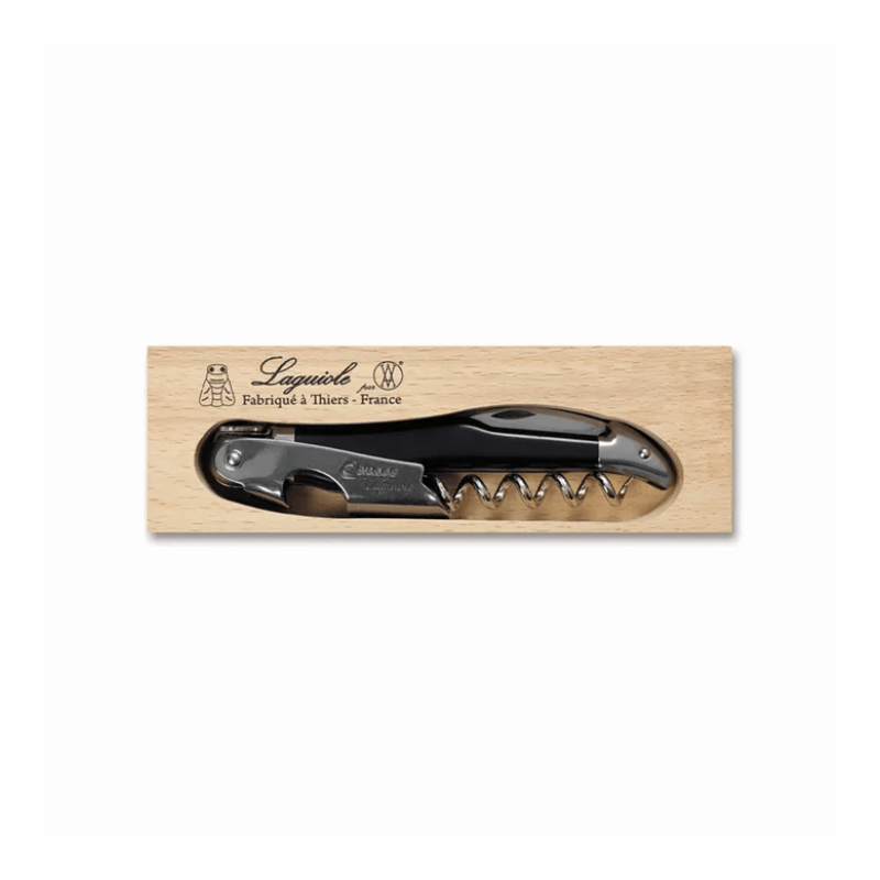 Andre Verdier Laguiole Wine Waiters Knife Black