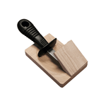 Andre Verdier Poseidon Oyster Knife with Wooden Block Black