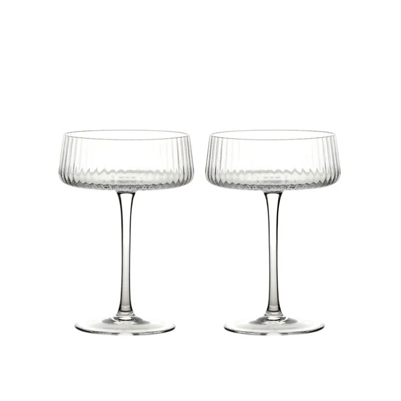 Anton Studio Design Empire Champagne Saucer 250ml Pair of 2