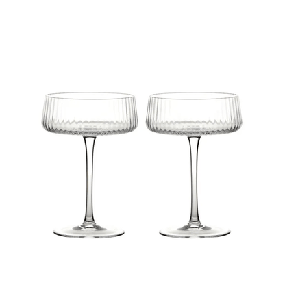 Anton Studio Design Empire Champagne Saucer 250ml Pair of 2