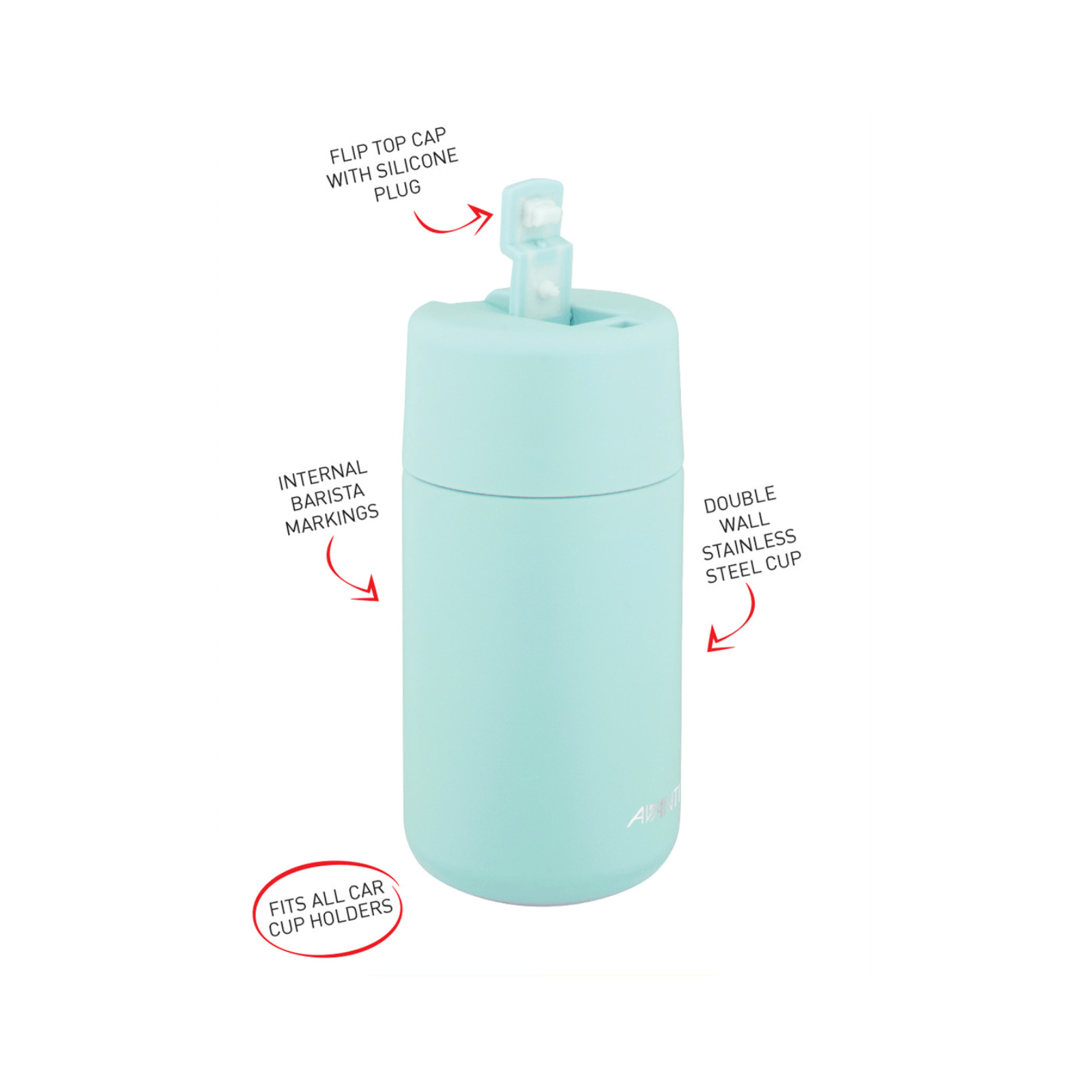 Avanti Brew Insulated Travel Cup 400ml Sea Breeze Blue