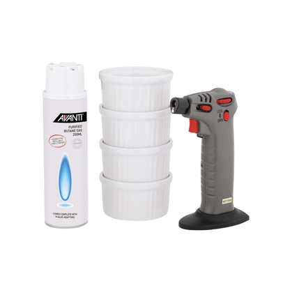 Avanti Creme Brulee Set with Gas and 4 Ramekins