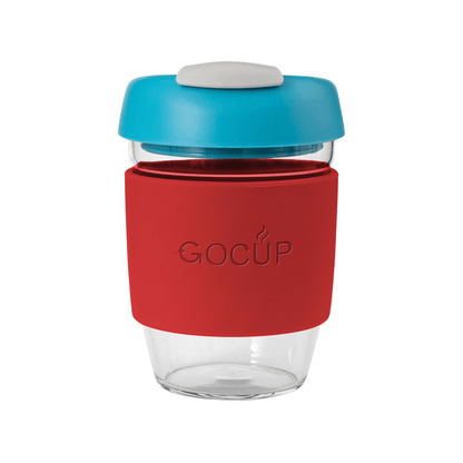 Avanti Glass GoCup 296ml Red/Aqua/Grey