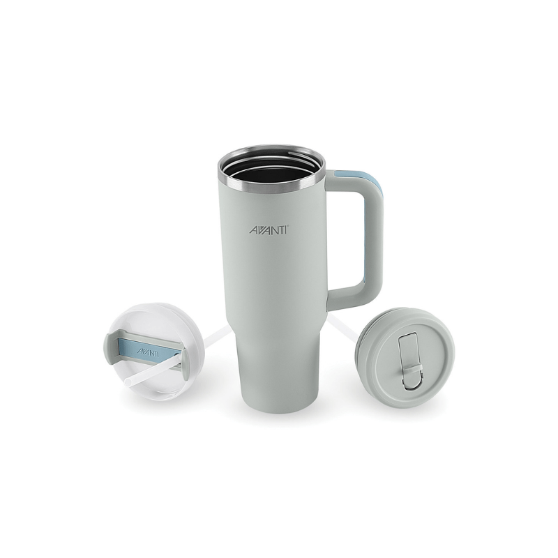 Avanti HydroQuench Tumbler with Two Lids 1L Grey Mist