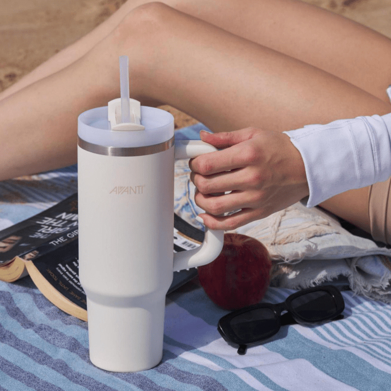 Avanti HydroQuench Tumbler with Two Lids 1L Sand Dune