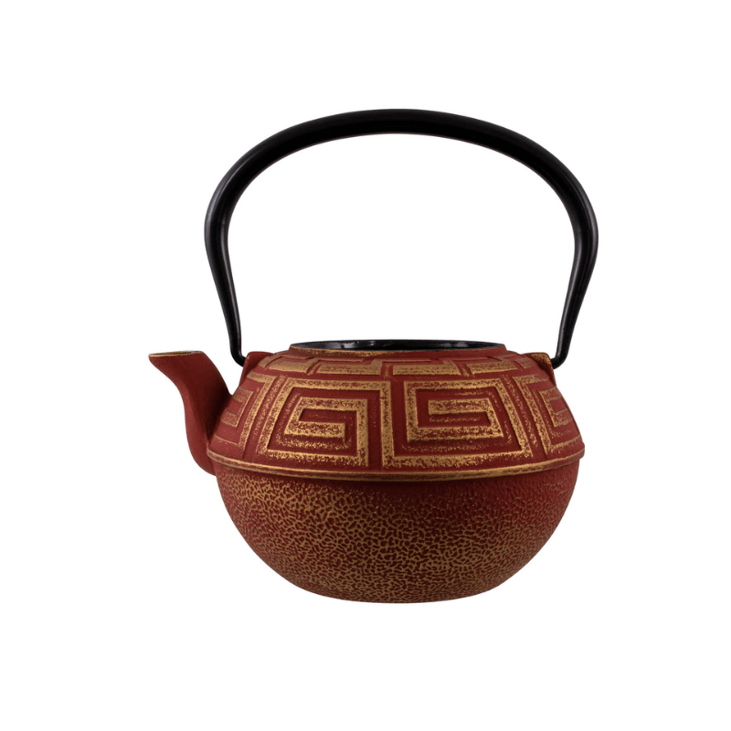 Avanti Majestic Cast Iron Teapot 1.2L Red/Gold The Homestore Auckland