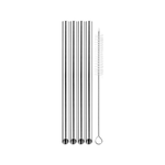 Avanti Stainless Steel Bubble Tea Straws Set of 4 with Cleaning Brush