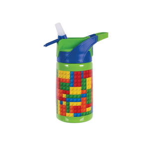 Avanti YumYum Auto Flip Spout Insulated Bottle 375ml Building Blocks