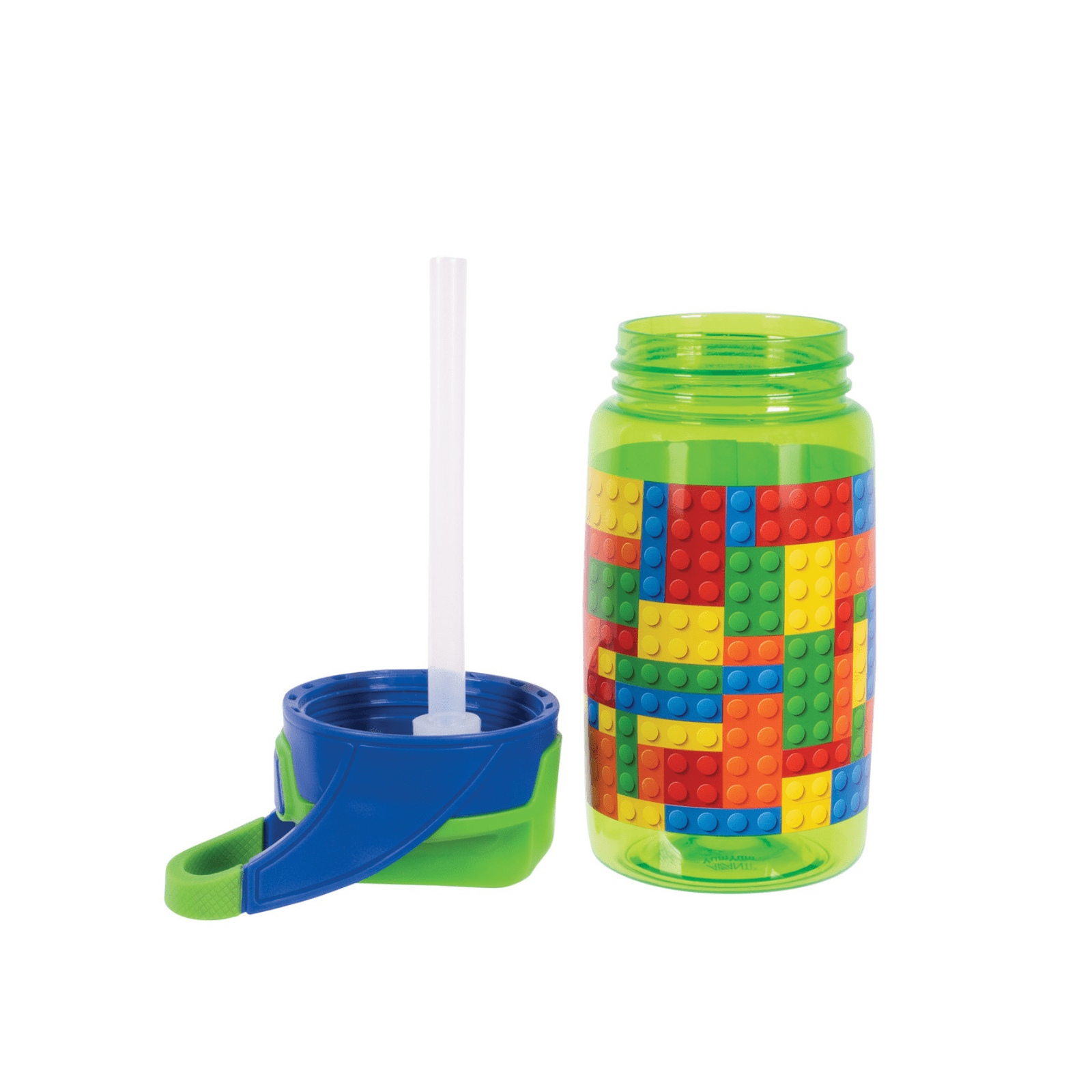 Avanti YumYum Auto Flip Spout Tritan Bottle 450ml Building Blocks