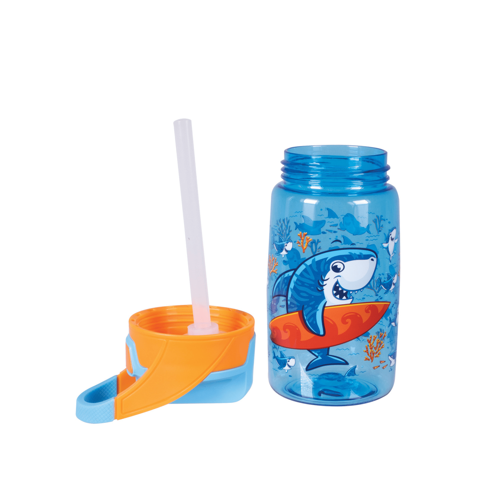 Avanti YumYum Auto Flip Spout Tritan Bottle 450ml Surfing Sharkie