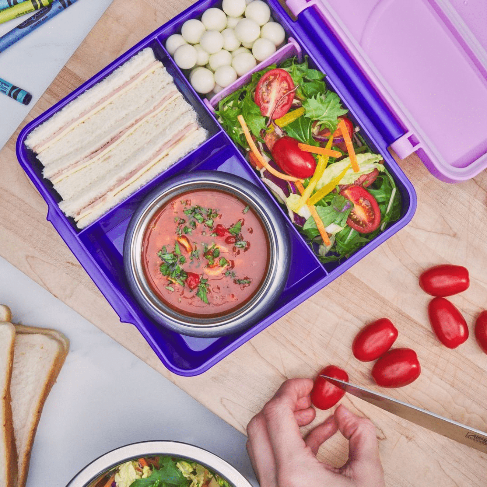 Avanti YumYum Bento Lunch Box with Insulated Food Jar Violet