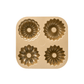 Bakemaster Non-Stick Champagne Assorted Mini Fluted Ring Cake Pan