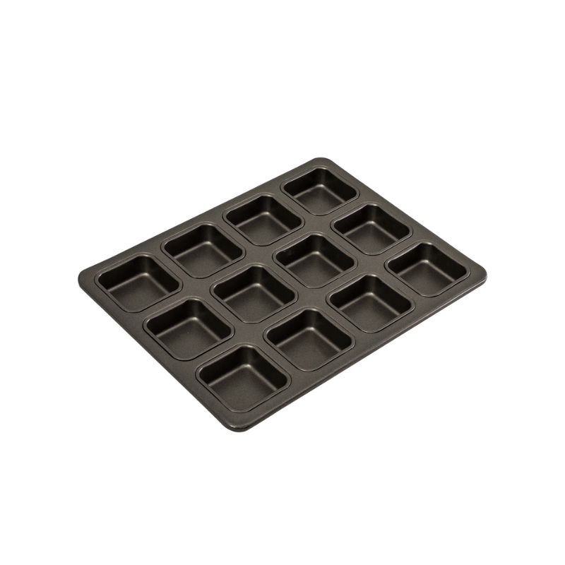 Bakemaster Non-Stick Individual Square Brownie Pan 12 Cup