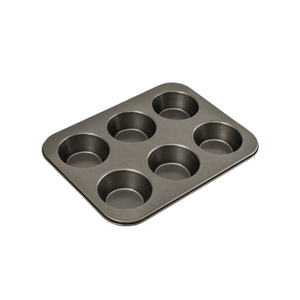 Bakemaster Non-Stick Large Muffin Pan 6 Cup