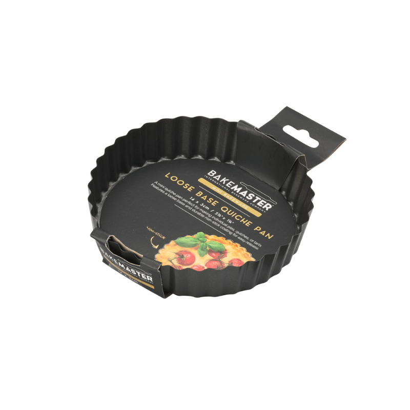 Bakemaster Non-Stick Loose Base Quiche Pan 14cm