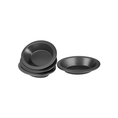 Bakemaster Non-Stick Mini Oval Pie Dish 16cm x 12.5cm Set of 4