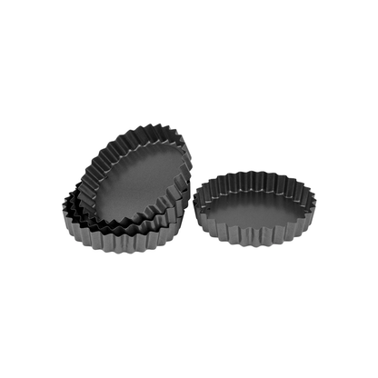 Bakemaster Non-Stick Mini Quiche Pan 12cm x 2cm Set of 4