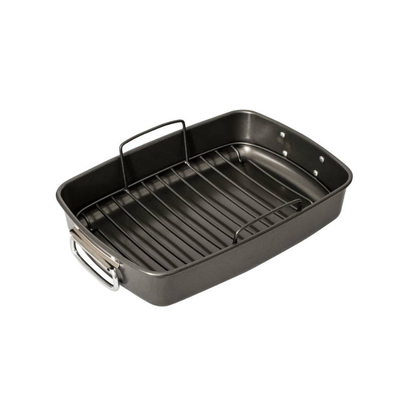 Bakemaster Non-Stick Roaster with Rack 40cm x 28cm