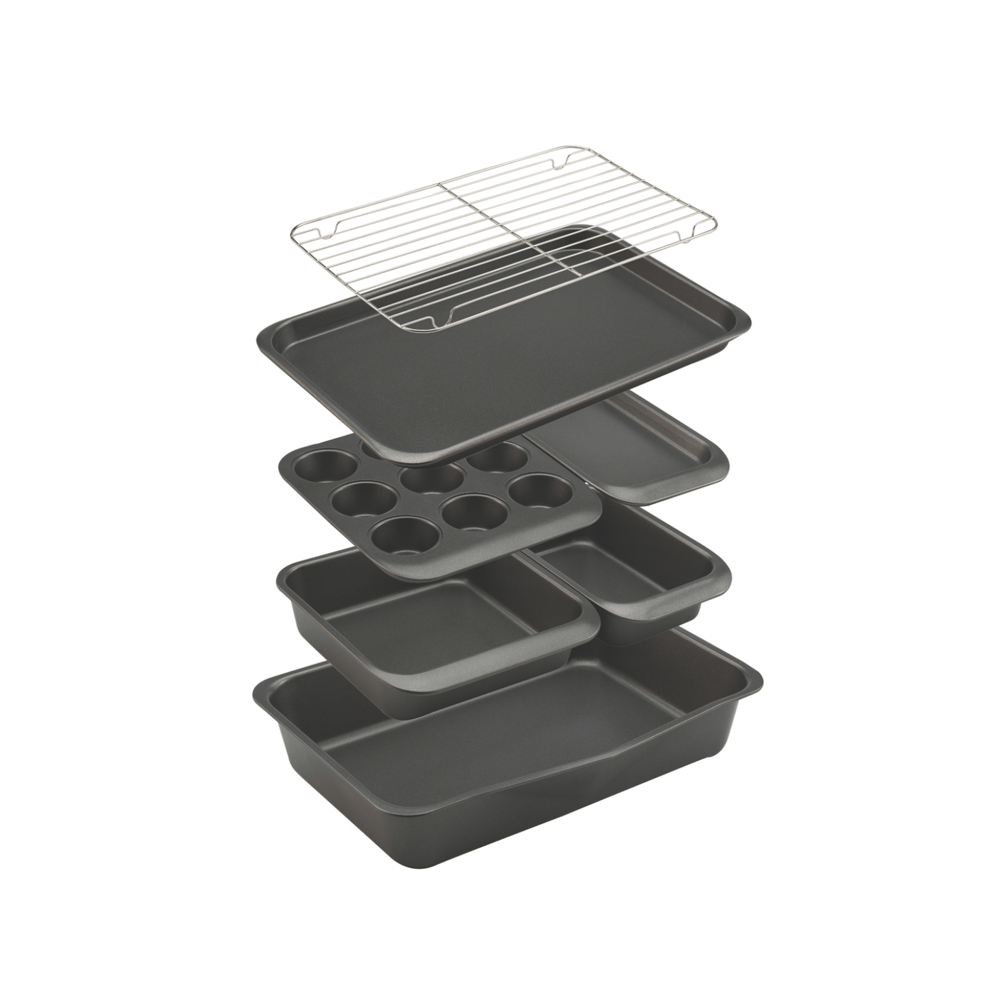 Bakemaster Non-Stick Stackable Bakeware Set 7-Piece