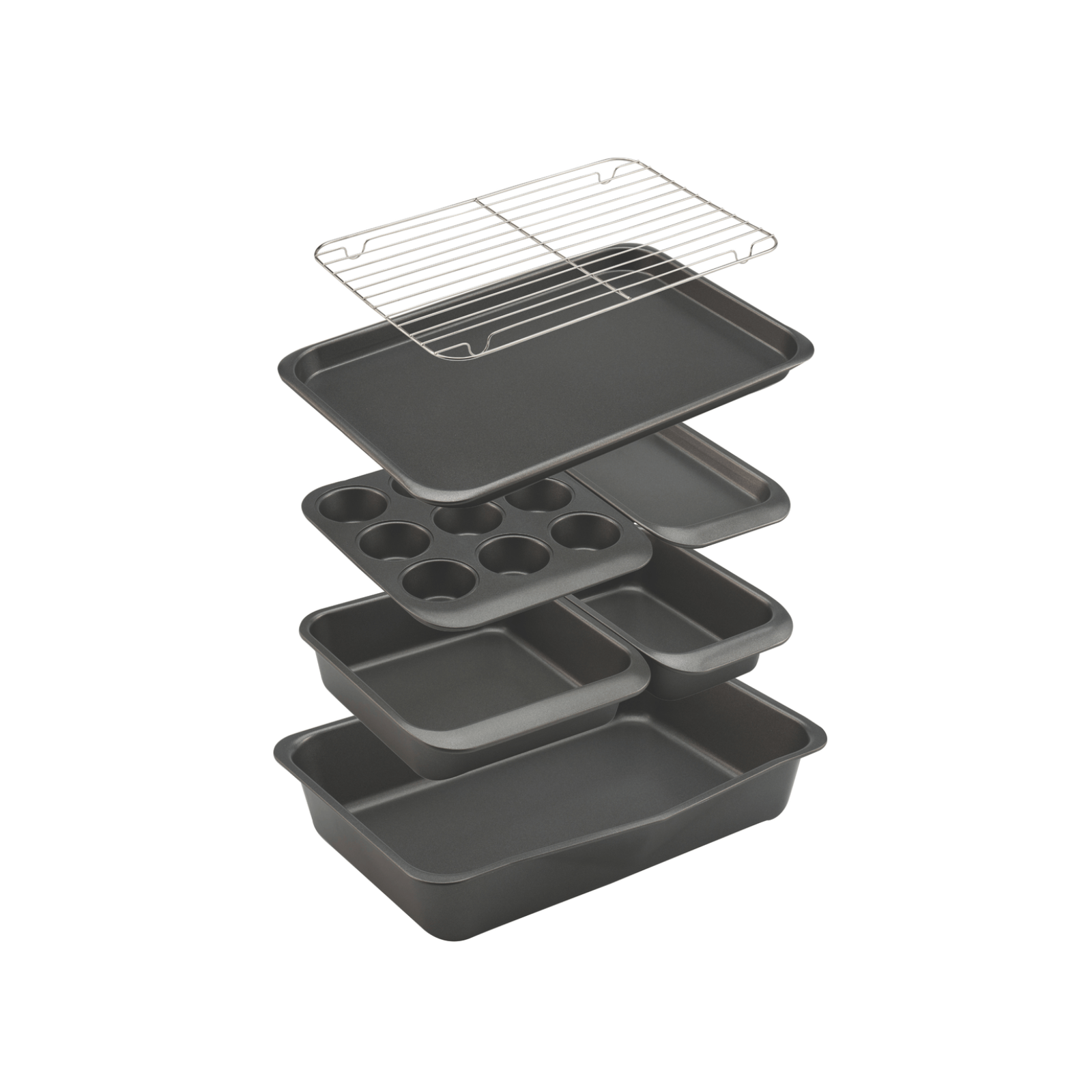 Bakemaster Non-Stick Stackable Bakeware Set 7-Piece