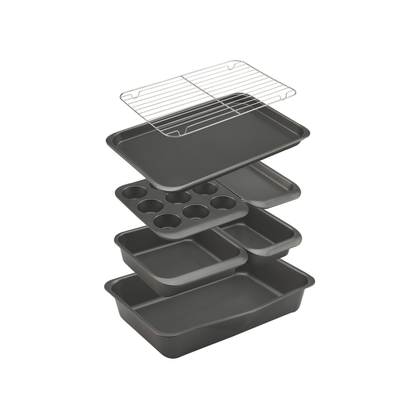 Bakemaster Non-Stick Stackable Bakeware Set 7-Piece