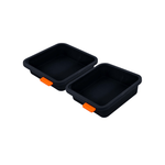 Bakemaster Reinforced Silicone Divider Trays 13cm x 13cm 2-Pack