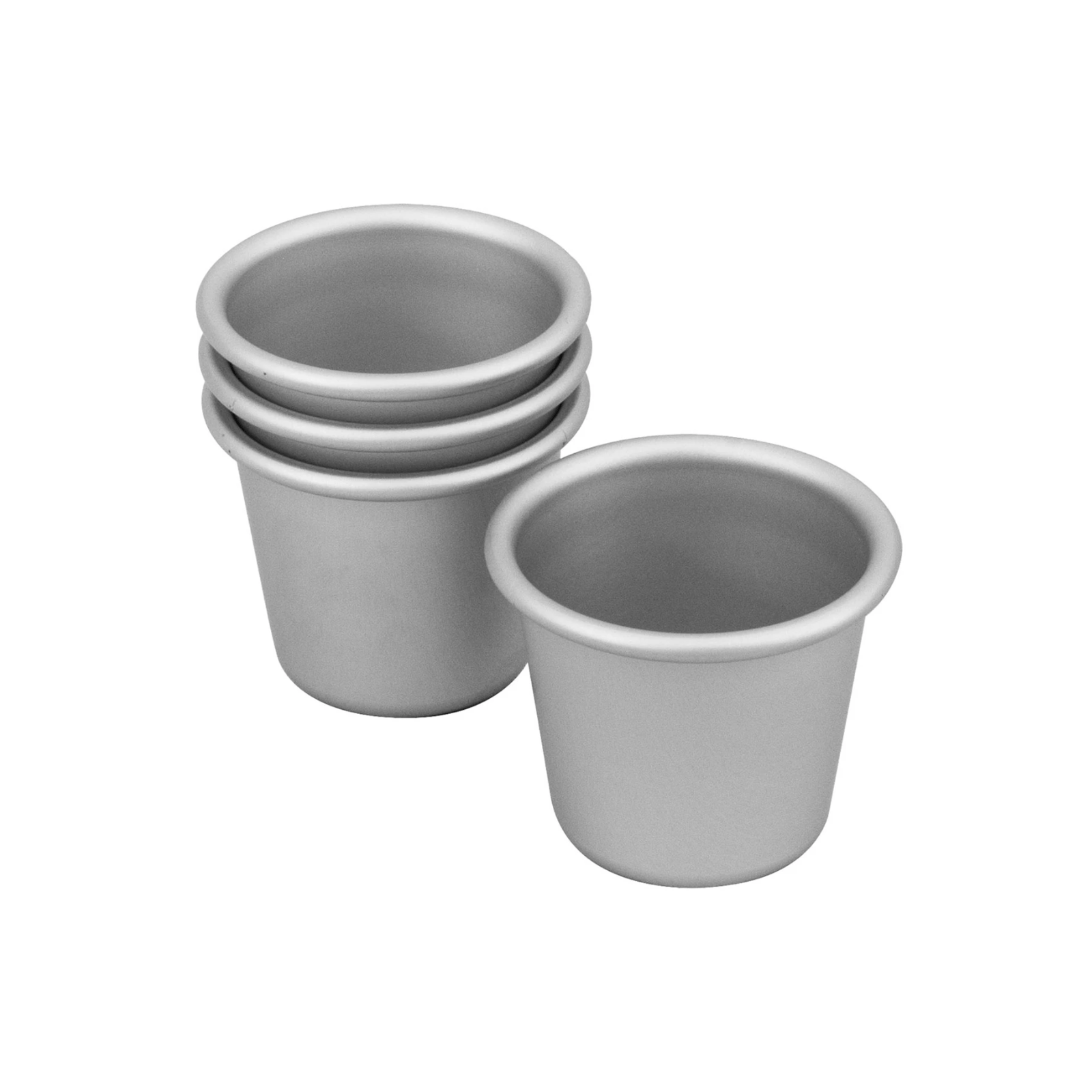 Bakemaster Silver Anodised Dariole Mould 6cm Set of 4