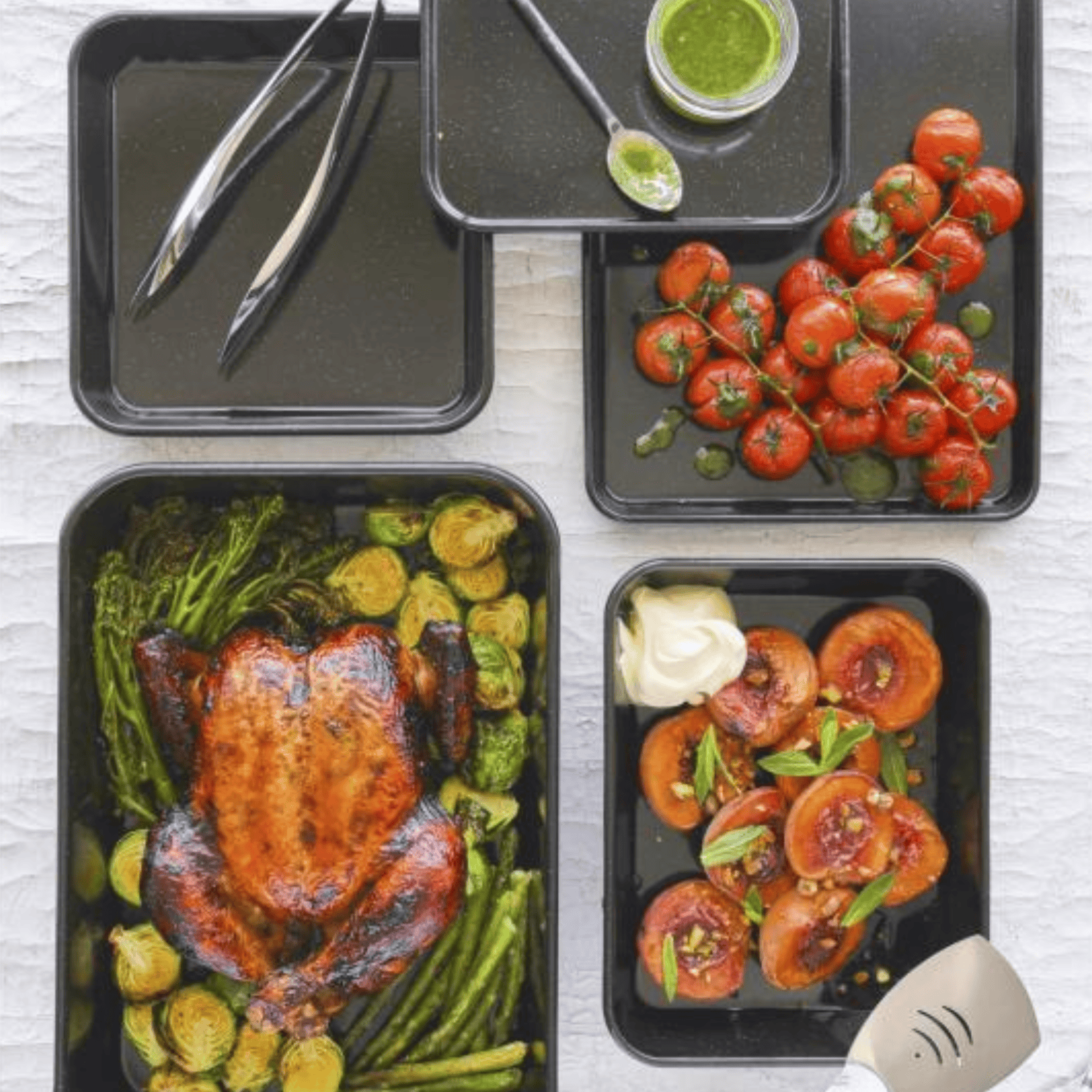 Bakemaster Vitreous Enamel Non-Stick Roasting Pan 40cm x 28cm