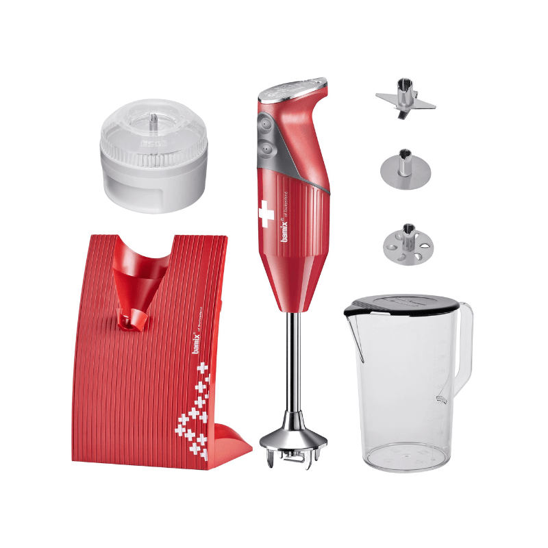 Bamix SwissLine Immersion Stick Blender 200w Red Swiss Flag 70th Anniversary