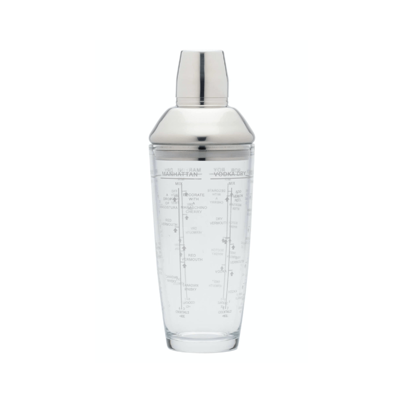 BarCraft Boston Glass Cocktail Shaker 700ml