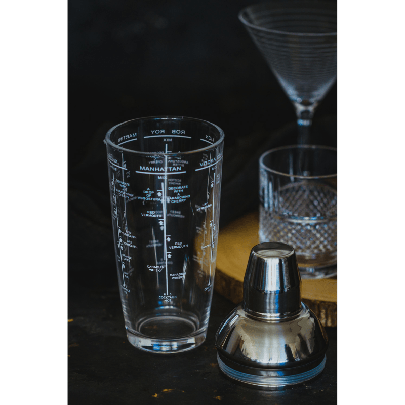 BarCraft Boston Glass Cocktail Shaker 700ml