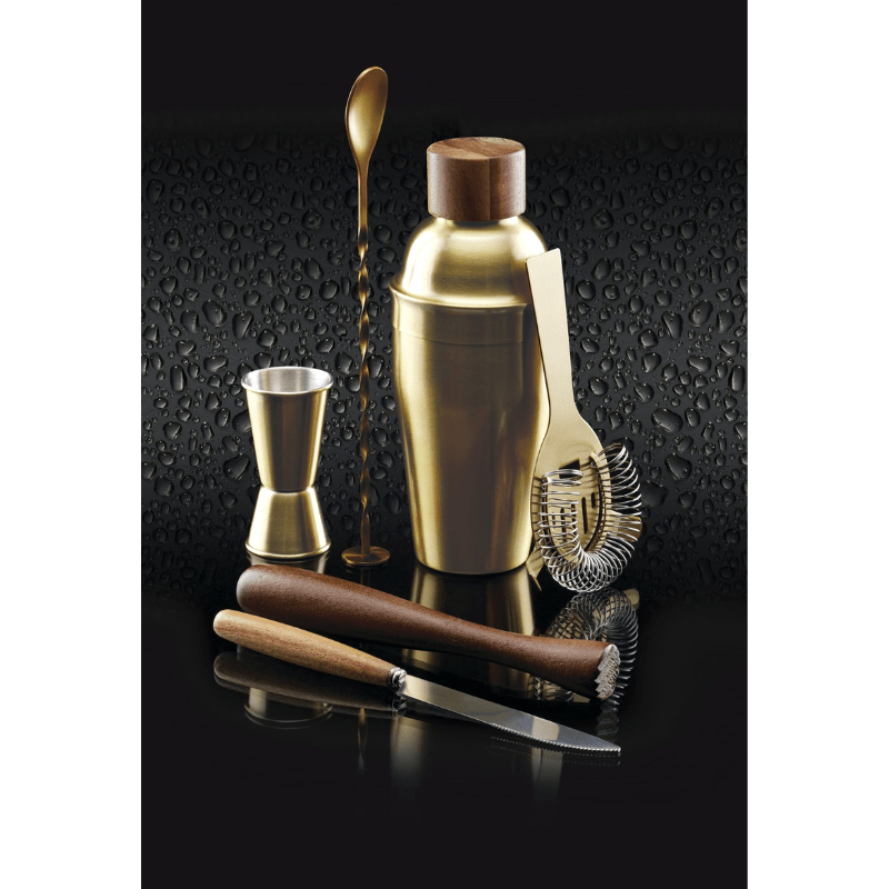 BarCraft Brass Cocktail Set 6-Piece