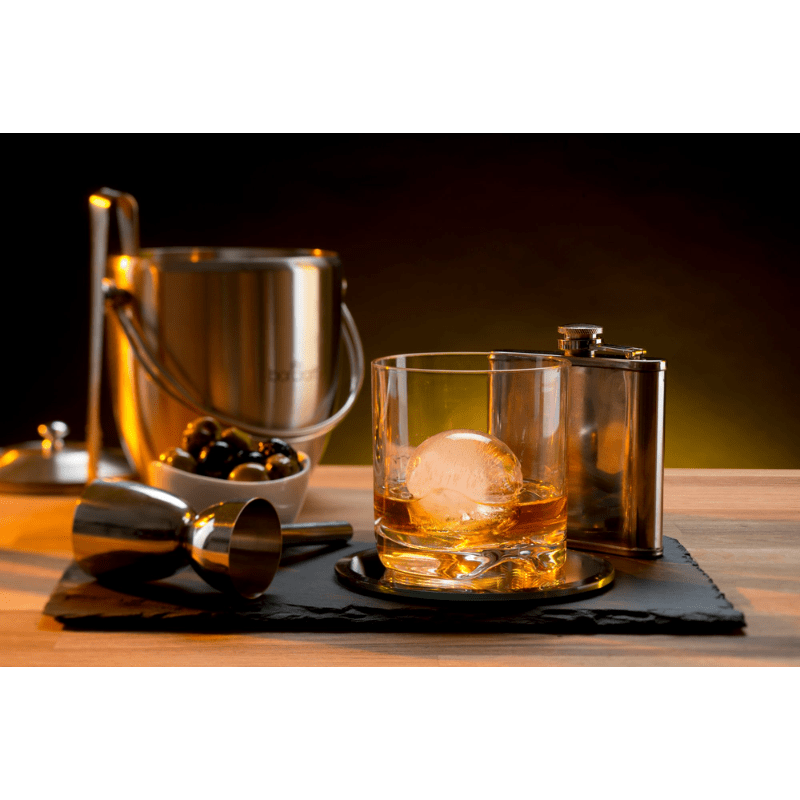 BarCraft Polished Stainless Steel Hip Flask 170ml