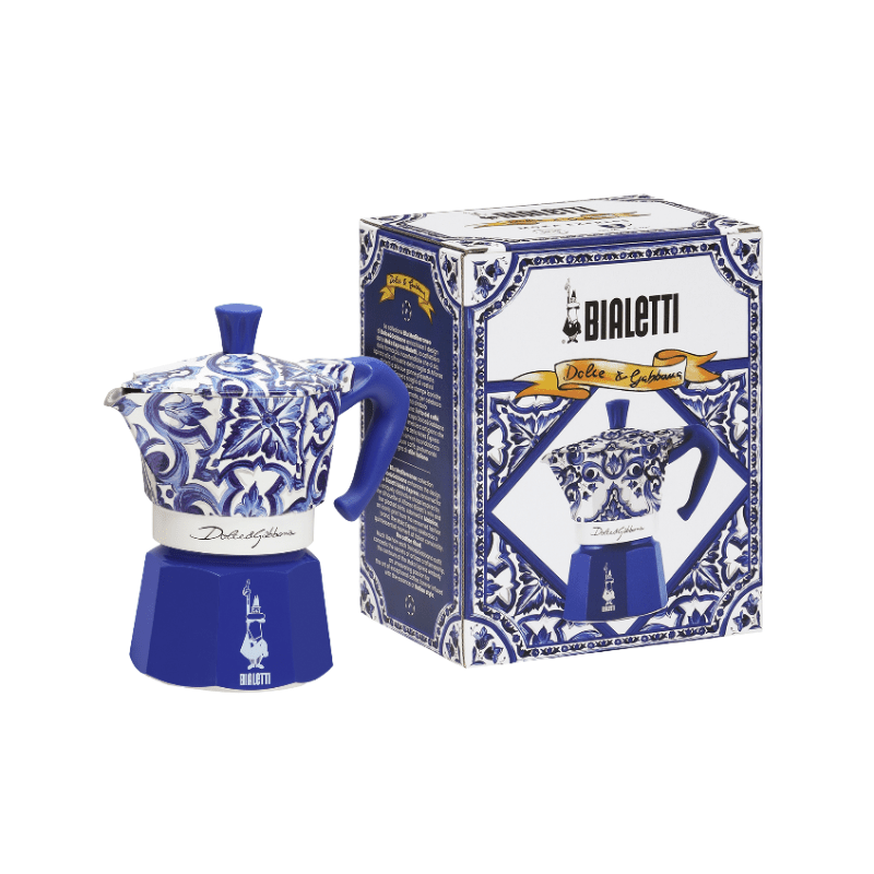 Bialetti Dolce&Gabbana Moka Express 3 Cup Blu Mediterraneo