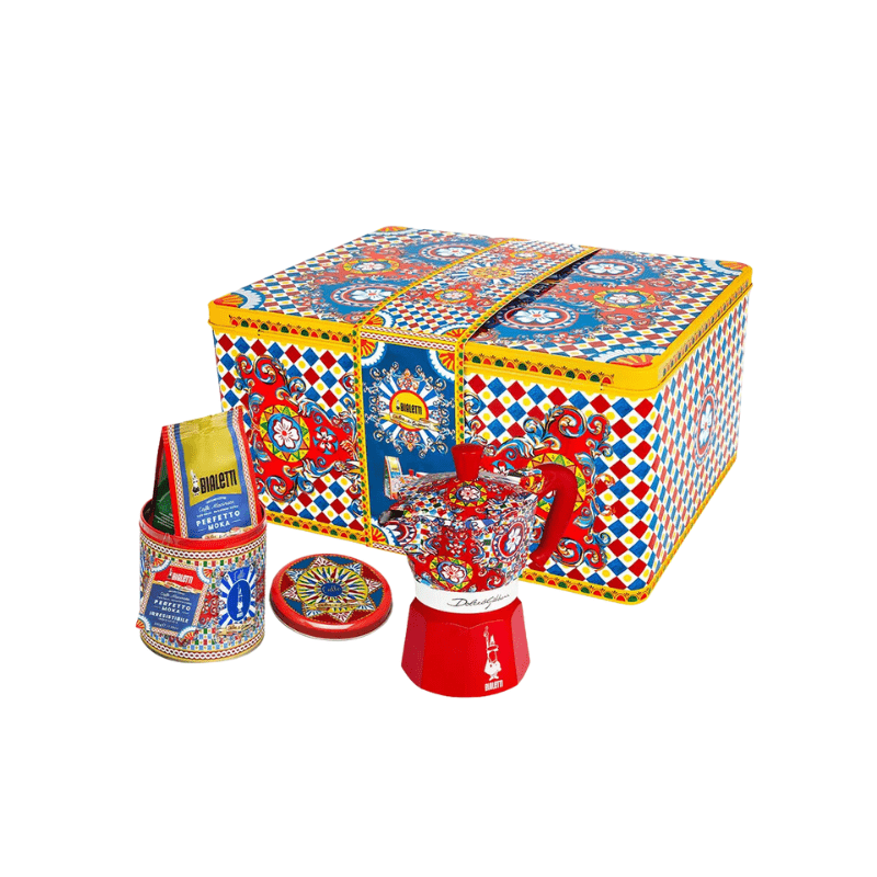 Bialetti Dolce&Gabbana Moka Express 3 Cup + Coffee Tin Set