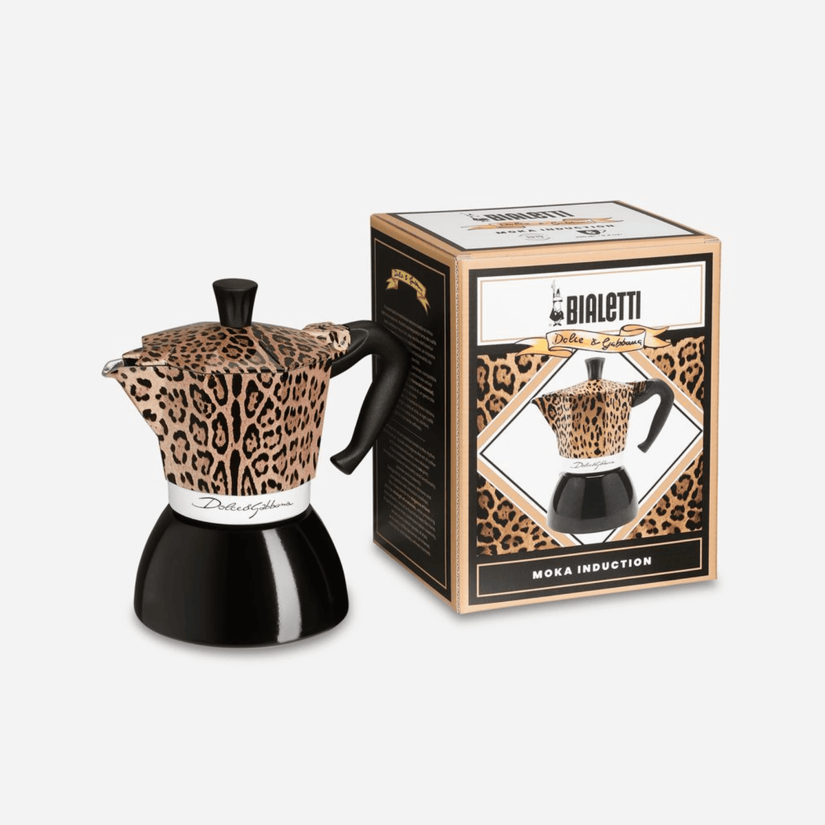 Bialetti Dolce&Gabbana Moka Induction 6 Cup Leopardo