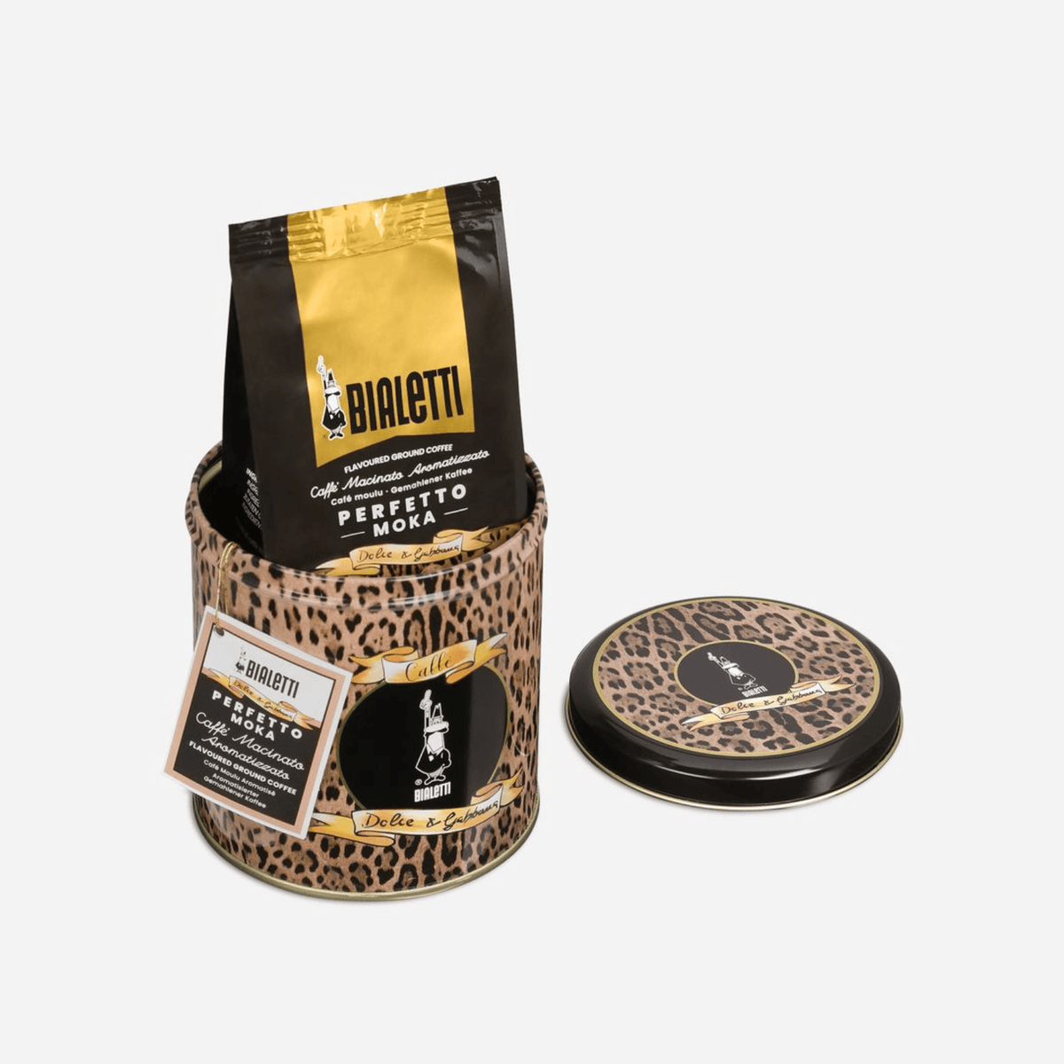 Bialetti Dolce&Gabbana Tin + Perfetto Moka Audace 200g Leopardo