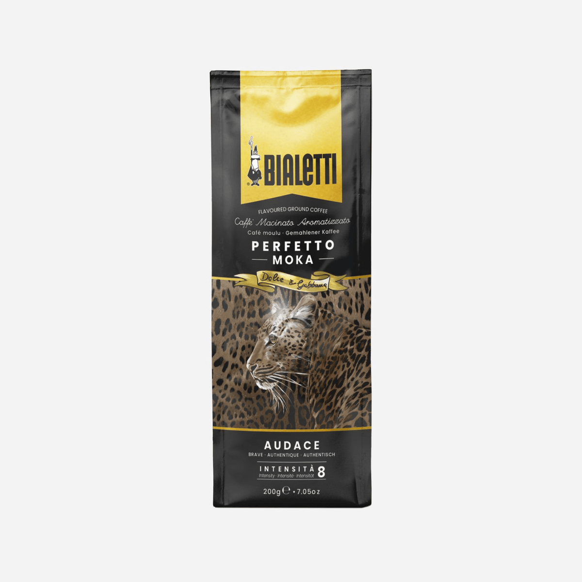Bialetti Dolce&Gabbana Tin + Perfetto Moka Audace 200g Leopardo