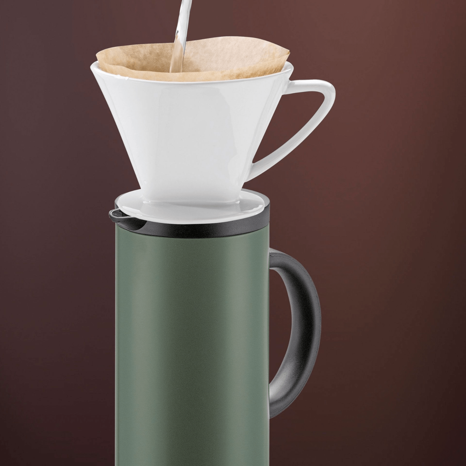 Cilio Firenze Insulated Jug 950ml Olive Green Matte
