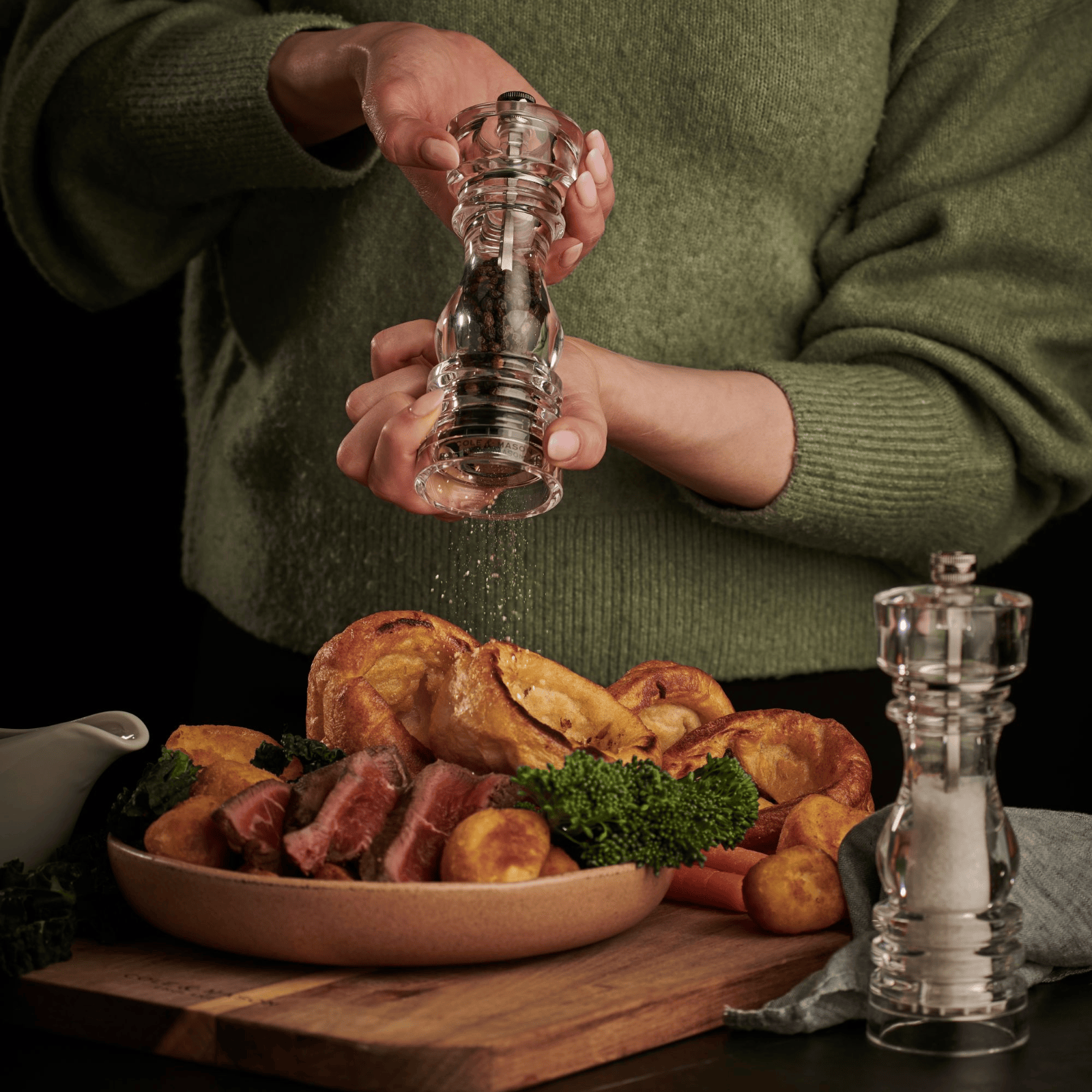 Cole & Mason London Acrylic Salt & Pepper Mill 18cm Set of 2
