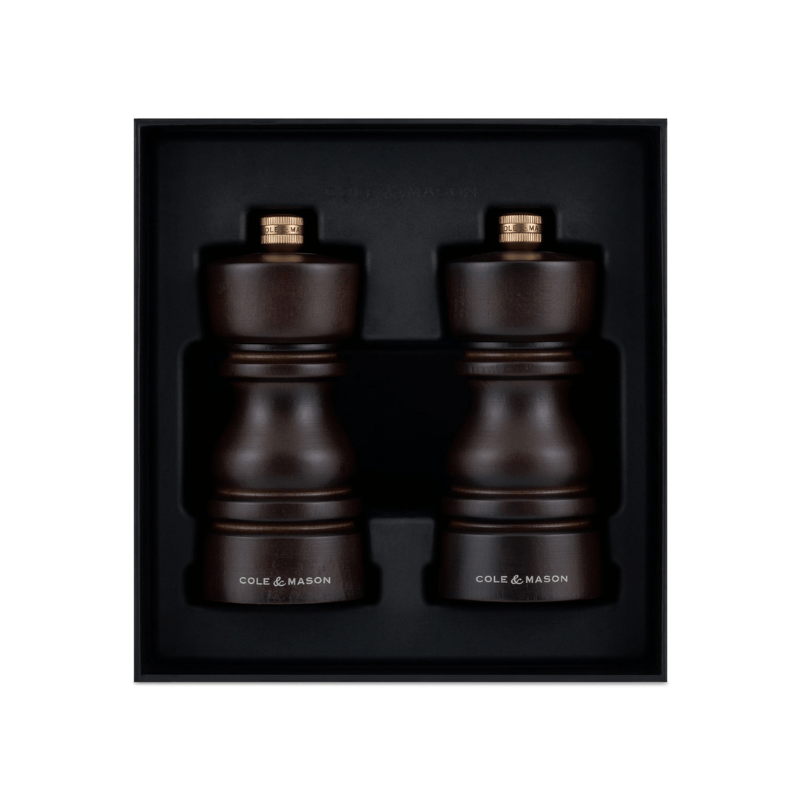 Cole & Mason London Chocolate Wood Salt & Pepper Mill 13cm Set of 2