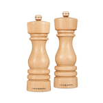 Cole & Mason London Natural Beech Wood Salt & Pepper Mill 18cm Set of 2