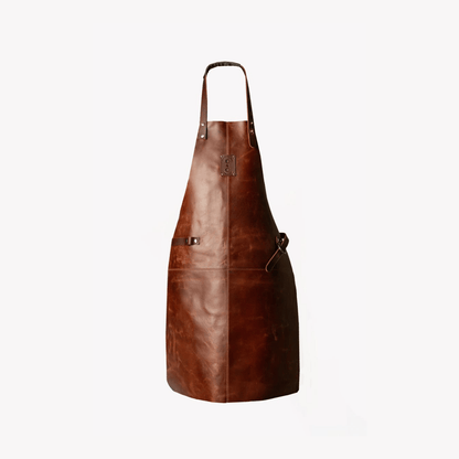 Coral & Cam Leather Apron Cognac