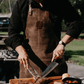Coral & Cam Leather Apron Dark Brown